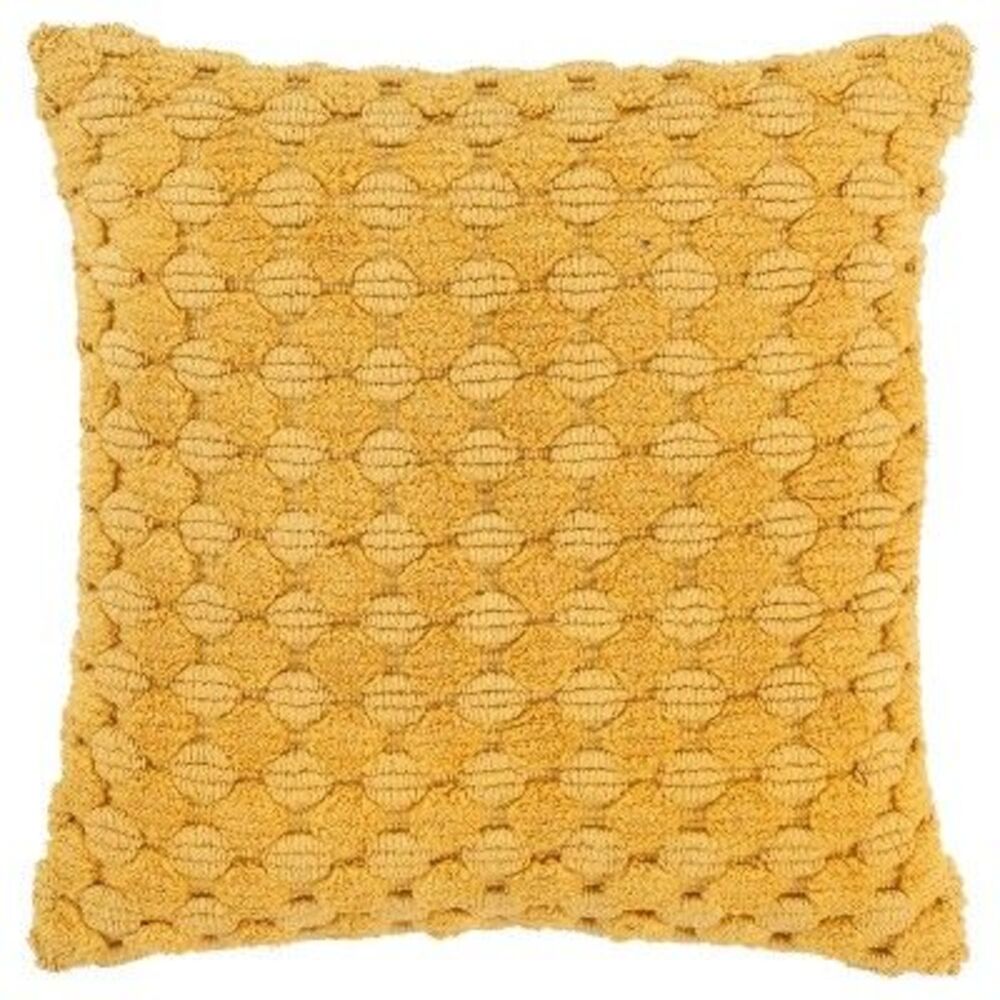 Rizzy Home - 20"x20" Oversize Solid Textured Square Throw Pillo Yellow